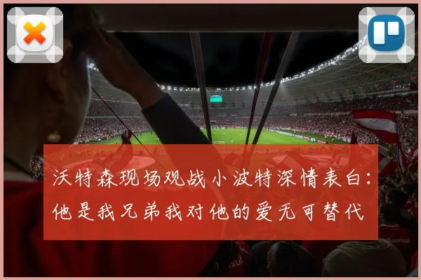 沃特森现场观战小波特深情表白：他是我兄弟我对他的爱无可替代